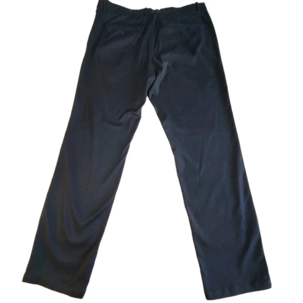 NIKE Dry-Fit Golf Chino Pants Mens 38x32 Large‎ Black Performance Stretch